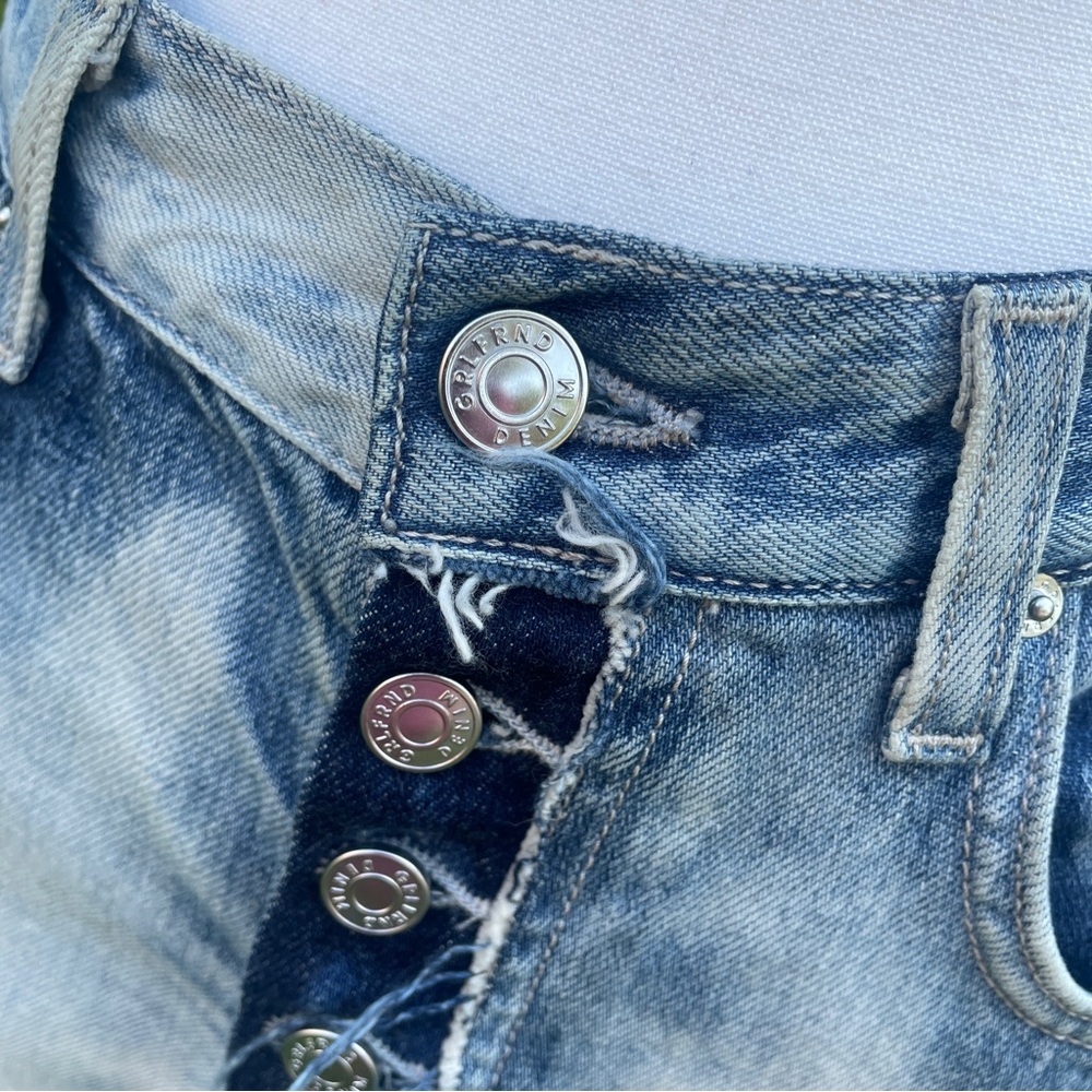 GRLFRND Bianca Reconstructed Split Hem Maxi Jean Skirt in Marble Hill - Picture 7 of 16